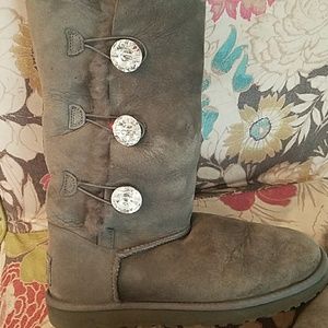 Crystal Button Tall Ugg Boots